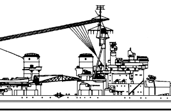 Боевой корабль HMS Howe 1943 [Battleship] - чертежи, габариты, рисунки